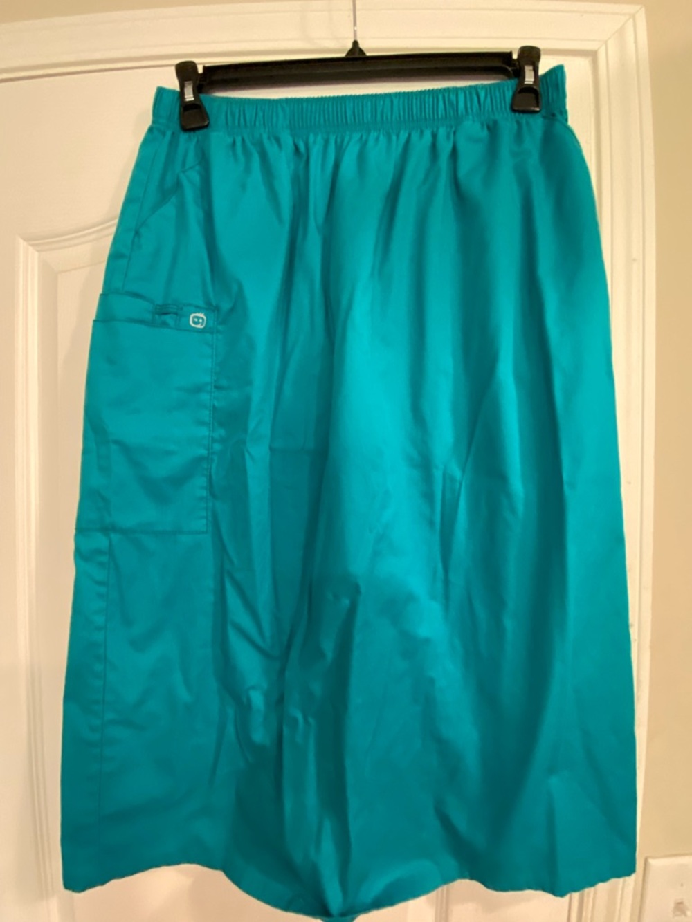 WonderWink Teal Elastic-Waist Scrub Skirt with Side Pocket